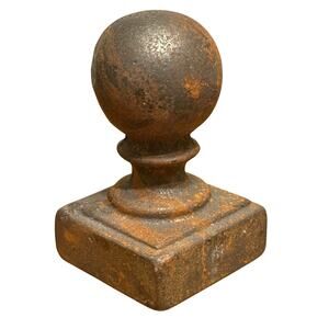 Cast Iron Brown Architectural Post Topper Finial 2-1/2” Square-Vintage!